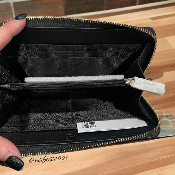 Love Moschino Studded Quilted Leather Shoulder Bag + Wallet in Black/Gold NWT - Picture 13 of 14